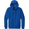 Custom Gildan Softstyle Midweight Fleece Full-Zip Hooded Sweatshirt Royal Blue