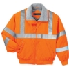 Custom Port Authority Enhanced Visibility Challenger Jacket with Reflective Taping. Safety Orange/Reflective Silver
