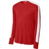 Custom Sport-Tek Competitor United Long Sleeve Crew Deep Red/White
