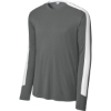 Custom Sport-Tek Competitor United Long Sleeve Crew Iron Gray/White