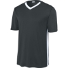 Custom Sport-Tek Competitor United V-Neck Iron Gray/ White