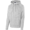 Custom Sport-Tek PosiCharge Electric Heather Fleece Hooded Pullover. Silver Electric