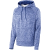 Custom Sport-Tek PosiCharge Electric Heather Fleece Hooded Pullover. True Royal Blue Electric