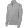 Custom Sport-Tek Sport-Wick Fleece Full-Zip Jacket. Silver