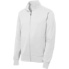 Custom Sport-Tek Sport-Wick Fleece Full-Zip Jacket. White