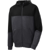 Custom Sport-Tek Tech Fleece Colorblock Full-Zip Hooded Jacket. Blk/Gph/Black