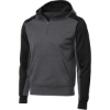 Custom Sport-Tek Tech Fleece Colorblock 1/4-Zip Hooded Sweatshirt. Graphite Heather Gray/Black