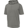 Custom Sport-Tek Sport-Wick Fleece Short Sleeve Hooded Pullover. Dark Smoke Gray