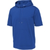 Custom Sport-Tek Sport-Wick Fleece Short Sleeve Hooded Pullover. True Royal Blue