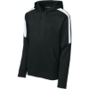 Custom Sport-Tek Sport-Wick Fleece United Pullover Hoodie Black/White