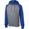 Custom Sport-Tek Raglan Colorblock Pullover Hooded Sweatshirt. Tr Royal/VntHe