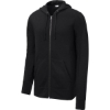 Custom Sport-Tek PosiCharge Tri-Blend Wicking Fleece Full-Zip Hooded Jacket Black Triad Solid