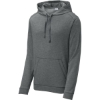 Custom Sport-Tek PosiCharge Tri-Blend Wicking Fleece Hooded Pullover. Dark Grey Hthr