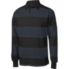 Custom Sport-Tek Classic Long Sleeve Rugby Polo. Black/Graphite Gray
