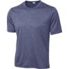Custom Sport-Tek Heather Contender Tee. True Navy Blue Heather