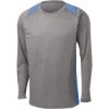 Custom Sport-Tek Long Sleeve Heather Colorblock Contender Tee. Vnt He/Car Blu