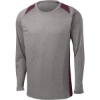 Custom Sport-Tek Long Sleeve Heather Colorblock Contender Tee. Vnt He/Maroon