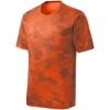 Custom Sport-Tek CamoHex Tee. Neon Orange