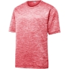 Custom Sport-Tek PosiCharge Electric Heather Tee. Deep Red/Black Electric
