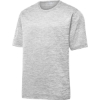 Custom Sport-Tek PosiCharge Electric Heather Tee. Silver/White Electric