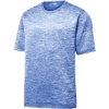 Custom Sport-Tek PosiCharge Electric Heather Tee. True Royal Blue/White Electric