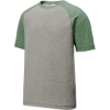 Custom Sport-Tek PosiCharge Tri-Blend Wicking Raglan Tee. For Grn He/LGH