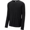 Custom Sport-Tek PosiCharge Long Sleeve Tri-Blend Wicking Raglan Tee Black Triad Solid