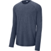 Custom Sport-Tek PosiCharge Long Sleeve Tri-Blend Wicking Raglan Tee True Navy Blue Heather