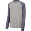 Custom Sport-Tek PosiCharge Long Sleeve Tri-Blend Wicking Raglan Tee True Nvy H/LGH
