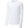 Custom Sport-Tek PosiCharge Long Sleeve Tri-Blend Wicking Raglan Tee White Triad Solid