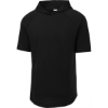 Custom Sport-Tek PosiCharge Tri-Blend Wicking Short Sleeve Hoodie. Black Triad So