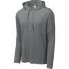 Custom Sport-Tek PosiCharge Tri-Blend Wicking Long Sleeve Hoodie Dark Grey Hthr