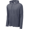Custom Sport-Tek PosiCharge Tri-Blend Wicking Long Sleeve Hoodie True Navy Blue Heather