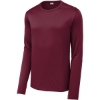 Custom Sport-Tek Posi-UV Pro Long Sleeve Tee. Cardinal Red