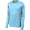 Custom Sport-Tek Posi-UV Pro Long Sleeve Tee. Light Blue