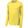 Custom Sport-Tek Posi-UV Pro Long Sleeve Tee. Yellow