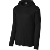 Custom Sport-Tek Posi-UV Pro Long Sleeve Hoodie Black