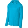 Custom Sport-Tek Posi-UV Pro Long Sleeve Hoodie Sapphire Blue