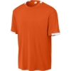 Custom Sport-Tek Club Short Sleeve Crew Deep Orange/White