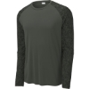 Custom Sport-Tek Long Sleeve Digi Camo Tee. Black