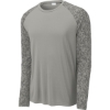 Custom Sport-Tek Long Sleeve Digi Camo Tee. Grey Concrete