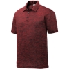 Custom Sport-Tek PosiCharge Electric Heather Polo. Deep Red/Black Electric