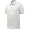 Custom Sport-Tek PosiCharge Electric Heather Polo. Silver Electric