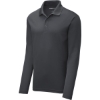 Custom Sport-Tek PosiCharge RacerMesh Long Sleeve Polo. Graphite Grey