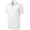 Custom Sport-Tek Micropique Sport-Wick Piped Polo. White/Iron Gray