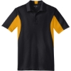 Custom Sport-Tek Side Blocked Micropique Sport-Wick Polo. Black/Gold