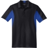Custom Sport-Tek Side Blocked Micropique Sport-Wick Polo. Black/True Royal Blue