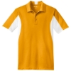 Custom Sport-Tek Side Blocked Micropique Sport-Wick Polo. Gold/White