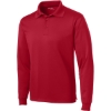 Custom Sport-Tek Long Sleeve Micropique Sport-Wick Polo. DeepRed