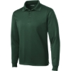 Custom Sport-Tek Long Sleeve Micropique Sport-Wick Polo. Forest Green